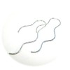 Wavy Silver Thread Through Earrings