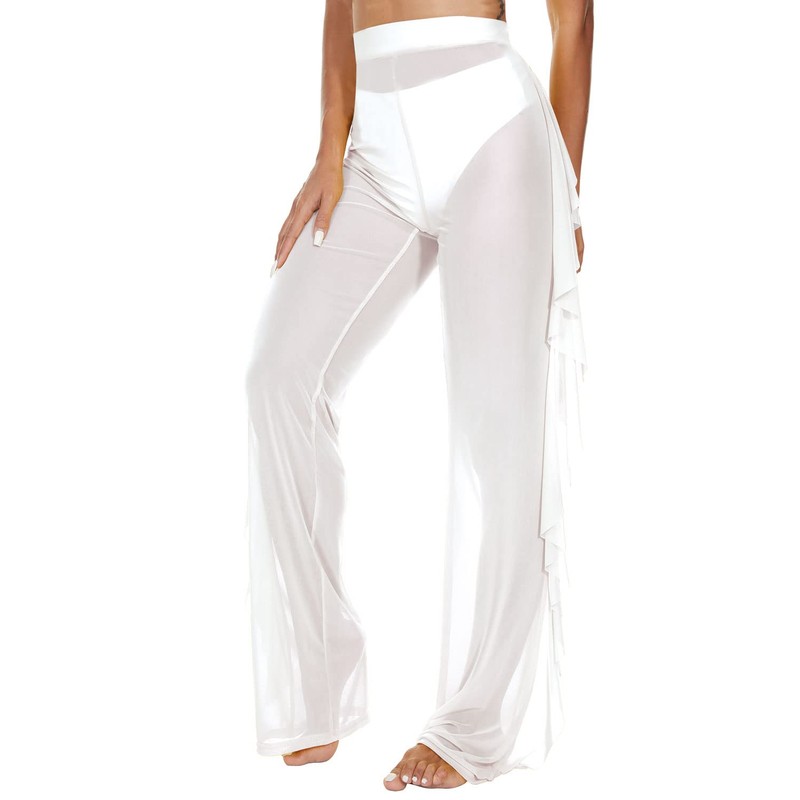 Jumppmile - Traje de baño de malla transparente para mujer,