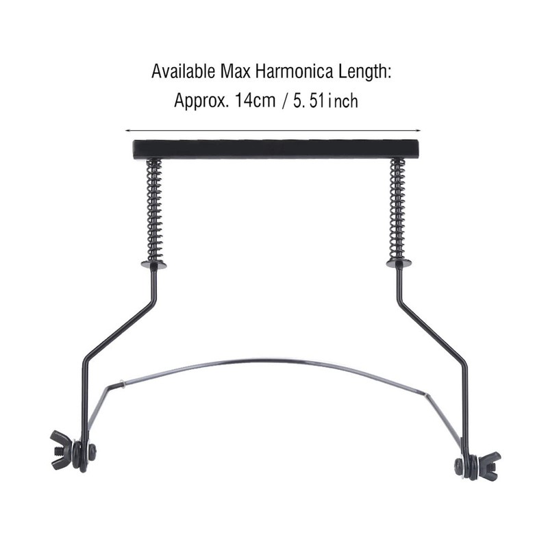 1PC Harmonica Neck Holder Harmonica Holder,Harmonica Support Metal Soft Rubber