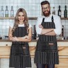 XIEJINJIA 2 Pack Adjustable Apron with Pockets Chef Kitchen Restaurant