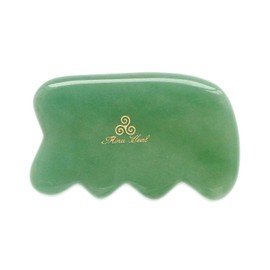 Mina Heal - Herramienta de masaje hecha de piedra de jade, para levantamiento facial, antienvejecimiento, antiarrugas, tratamiento Gua Sha