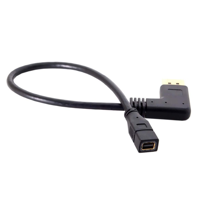 JSER Left Angled DP DisplayPort 90 Degree to Mini DP