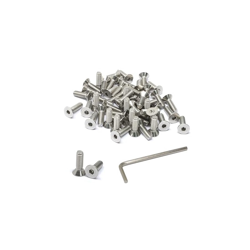 iexcell 50 Pcs 1/4-20 x 3/4" Stainless Steel 304 Hex
