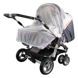 BabyPlus Insektennetz ZwillingsPram weiß
