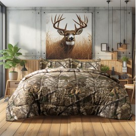 VISI-ONE Realtree APX Camo King 3 Piece Comforter Set – All-Season Lightweight Rustic Farmhouse Decor Bed Set, Ideal Fit for Hunters, Nature & Outdoor Lovers, Mancaves, Cabins, Lodges & Modern Spaces