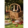 Red Hamper Double Steamed 6 Bottle Holder Drinks Basket