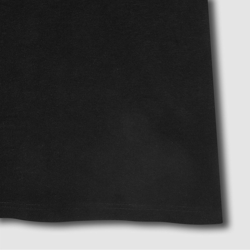 JAJU [JAJU] Men's Slub Short-Sleeve T-shirt_Black