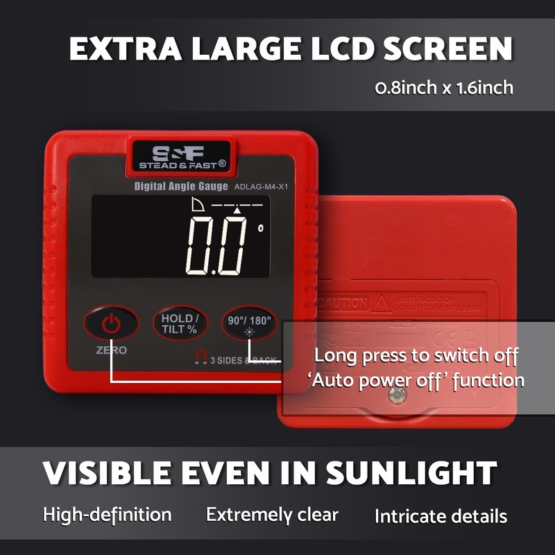 S&F STEAD & FAST Digital Angle Finder Magnetic with 4