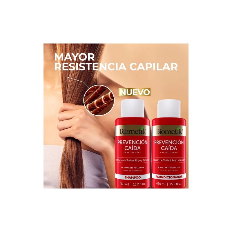 Biometik Kit Anticaida Shampoo + Acondiconador + Tónico