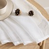 MIULEE Tab-Top Curtains, Set of 2 Curtains, Transparent Loops, White