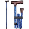 NOVA Medical Products Folding Walking Cane with Wood Grip Handle,