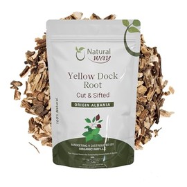 Natural Way Yellow Dock Root Cut & Sifted (Rumex crispus) - Herbal Tea | Pure, Vegan, Non-GMO & Gluten Free | Resealable Bag | 100% Raw from Albania (1/2LBS / 8Oz.)