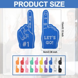 20pcs Mini Foam Fingers, Multicolored Foam Finger #1 Inspirational Sports Fan Foam Finger Atmosphere Photo Props for Sports Themed Party Basketball Baseball Football Team