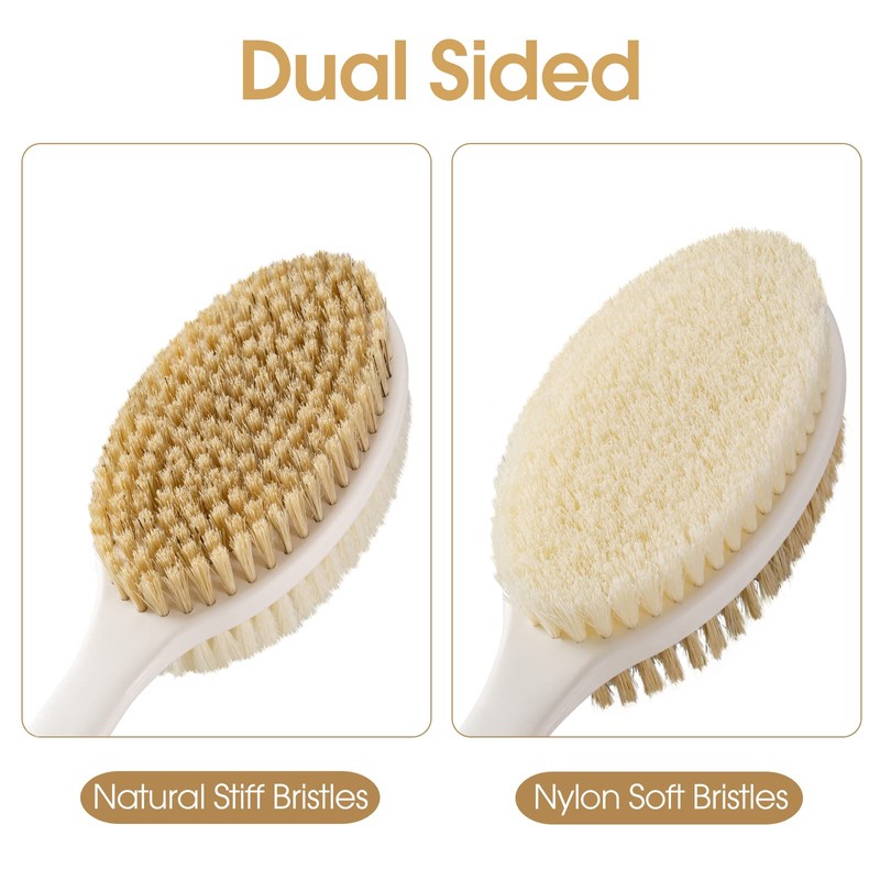 Backski Back Scrubber Anti Slip for Shower,Back Brush Long Handle