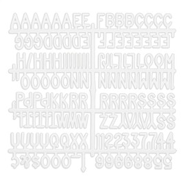 Lusofie Felt Board Letters 3/4 Inch Letter Board Letters Plastic Letter Board Sign Multipurpose Message Board Letters with Letters Numbers and Symbols Only for Felt Letter Board 441Pcs(White)