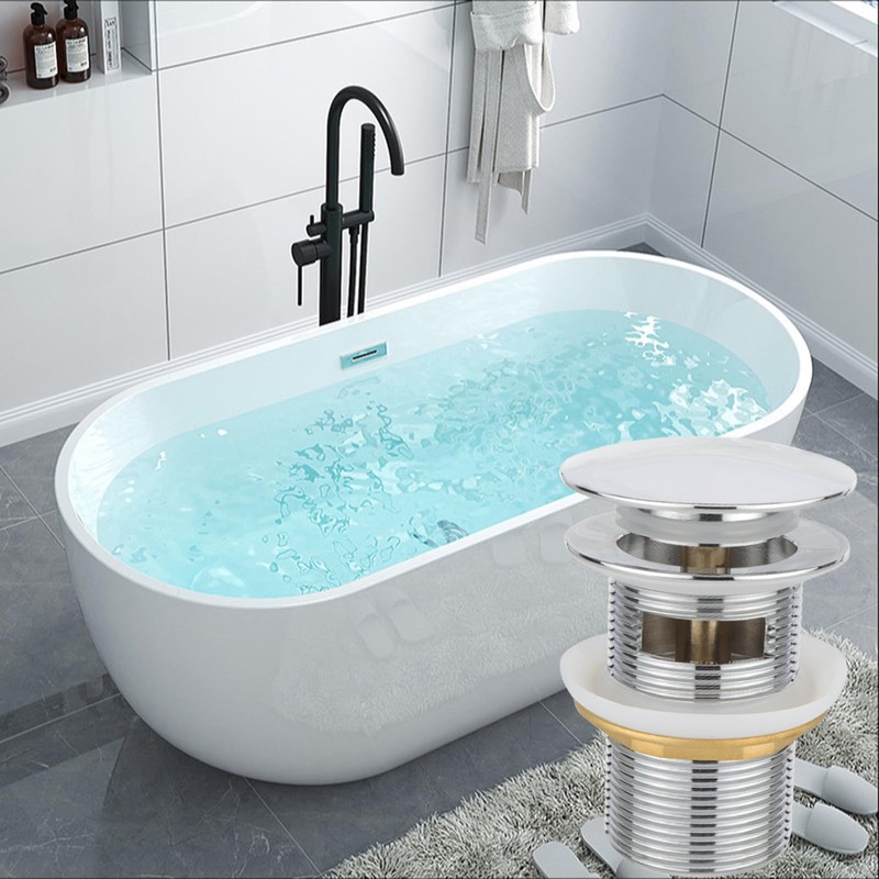 Brass Freestanding Tub Drain, Pop Up Freestanding Tub Drain Plug,