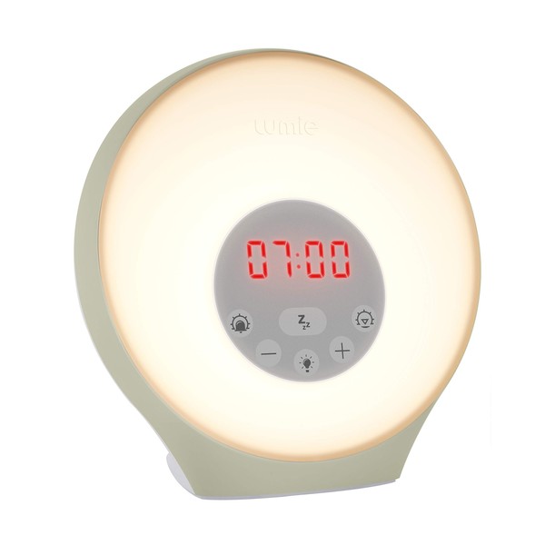Lumie Sunrise Alarm - Sunrise Wake-up Alarm, Sunset Sleep Feature, Sounds and Mood Lighting, White