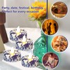 Gedengni Floral Flameless Tealights with Remote - 12 Pack Blue