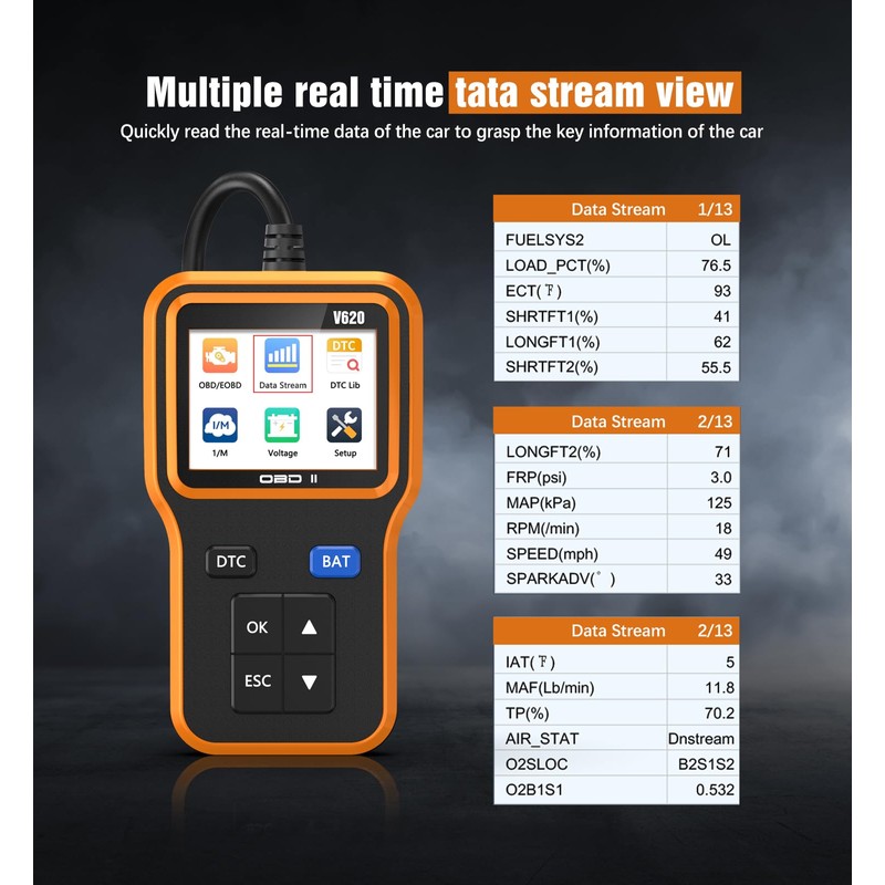 UMEIJA OBD2 Scanner with Upgrade Battery Tester - Diagnostic Tool