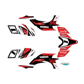 Kalair GFX Graphics Kit for Yamaha YFZ 450 (2004-2008) Division Series Red 16 Mil - ATV UTV Custom Racing Graphics Stickers Decals Kit, no-plastics
