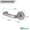EAI Return to Door Lever on Rose | Aluminium |