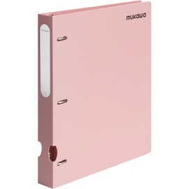 MUKAWA 1 Inch 3 Ring Binder – Flexible D-Ring Binder, 225 Sheet Capacity, Durable Folder for School, Office, Documents, 1 Pack, Pink