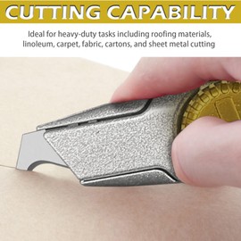 100-Pack Super Big Hook Trimming Blades, Double Sided with 2 Notches, 4 Holes, for Roofing and Flooring