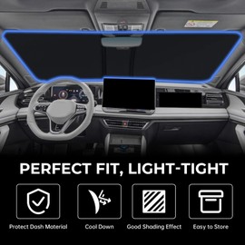 Fit for Volkswagen Tiguan 2018-2025 Windshield Sunshade, Customized for VW Tiguan Car Front Window Sun Shades, Automatic Car Sun Shield Accessories, Blocks UV Rays, Keeps Vehicle Cool