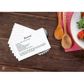 Ruled Index Cards, On 100lb. Heavyweight Thick White Cover Stock. "100 per pack" (4 x 6)