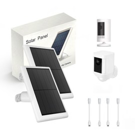 Solar Panel Charger for Ring Camera, 5W Solar Panel Compatible with Ring Stick Up Cam, Spotlight Cam Battery,Spotlight Cam Plus,Spotlight Cam Pro Outdoor Camera with 13FT USB-C Cable,2 Pack