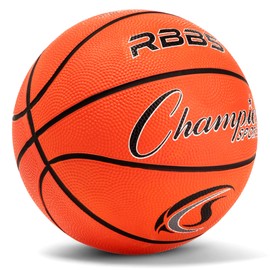 Champion Sports Rubber Mini , Heavy Duty - Pro-Style Basketballs, Premium Basketball Equipment, Indoor Outdoor - Physical Education Supplies (Size 3, Orange)