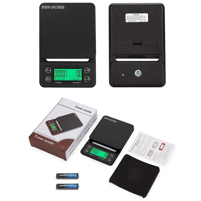 DDS-DUDES Coffee Scales with Timer and LCD Display (3kg, 0.1g)