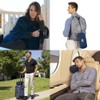 BlueHills Travel Blanket Pillow Rolled Premium Soft Plush Airplane Throw