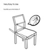 Ridgesun 4 Pack Plastic Dining Chair seat Covers/slipcovers with Adjustable