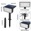 T-SUN Blue Solar Spot Lights Outdoor 4 Pack, 49 LED