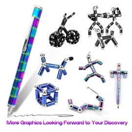 Fidget Pen, Decompression Magnetic Pen, Cool Fidget Toys for Stress and Anxiety Relief, Sensory Toys Best Gifts for Teenage Boys, Ideal Gift for 8-13 Years Old, Novelty Gifts for Teen and Adults