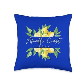 aesthetic adventures Amalfi Coast Italy Lemon Bliss Throw Pillow, 16x16, Multicolor