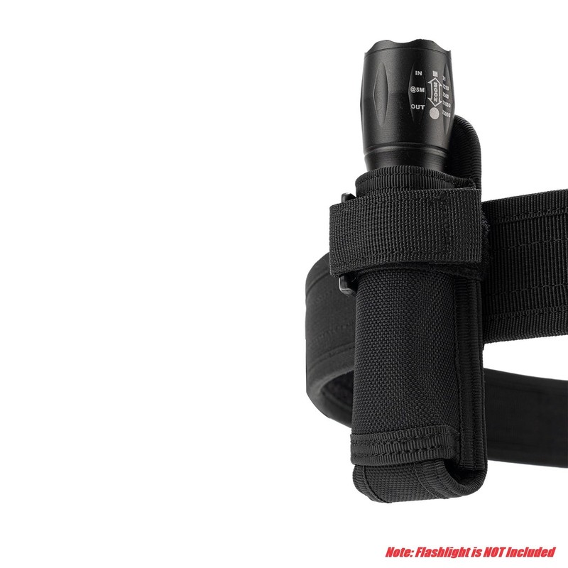 TACNEX Open Top Flashlight Holder Nylon Pouch Duty Belt MOLLE