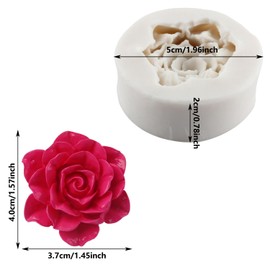 MINFEIDMS Bloom 3D-Rosenblüten-Fondant-Silikonformen für Kuchendekoration, Cupcake-Topper, Süßigkeiten, Schokolade, Polymer-Ton, Gummipaste