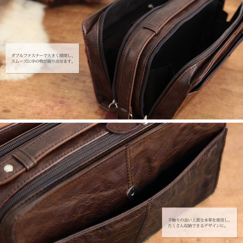 Diablo KA-2504 Men's Genuine Leather Handbag, 2nd Bag, Brand, KA-2504