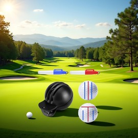 Fade-Resistant Golf Ball Liner, Advanced Design Ball Marking Tool | 1 Alignment Tool with 2 Golf Ball Stamp Markers, Golf Ball Alignment with Effortless Marking for Golf On-Course Accessories