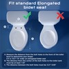Elongated Heated Toilet Seat with Night Light, Three Temperature Settings