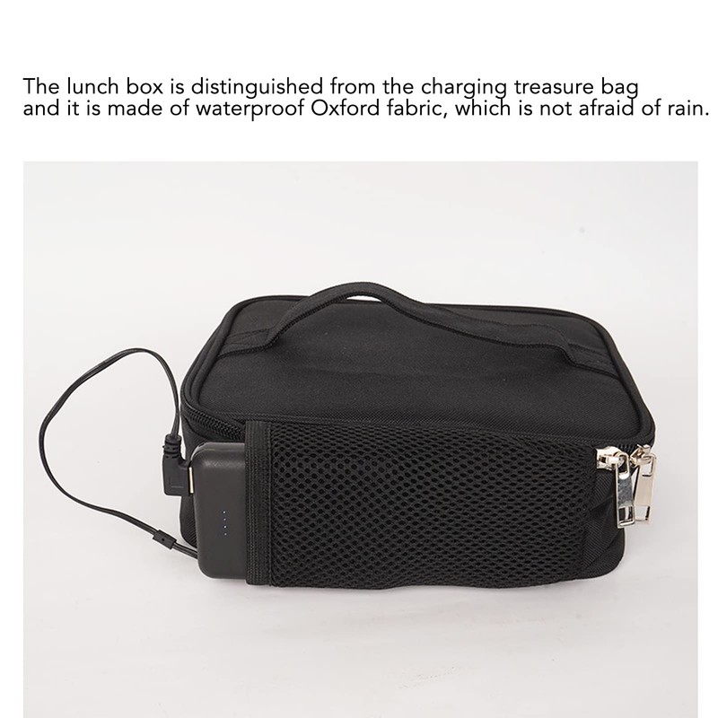 AYNEFY Heated Lunch Bag,Portable Microwave USB Charging Aluminum Film Liner