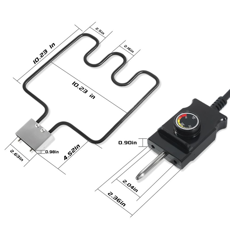 Desecne Heating Element Compatible with Masterbuilt Electric Smoker and Grill,Adjustable