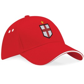 Purple Print House Embroidered England Badge Baseball Cap Football Men Women Hat English European Unisex, One Size, Navy/White