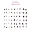 Gold Finger Crystal Stick-On Jewels - 54 pcs Self-Adhesive Multi-Use