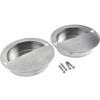 2pcs Stainless Steel Sliding Door Pull Handle Flush Recessed Circular
