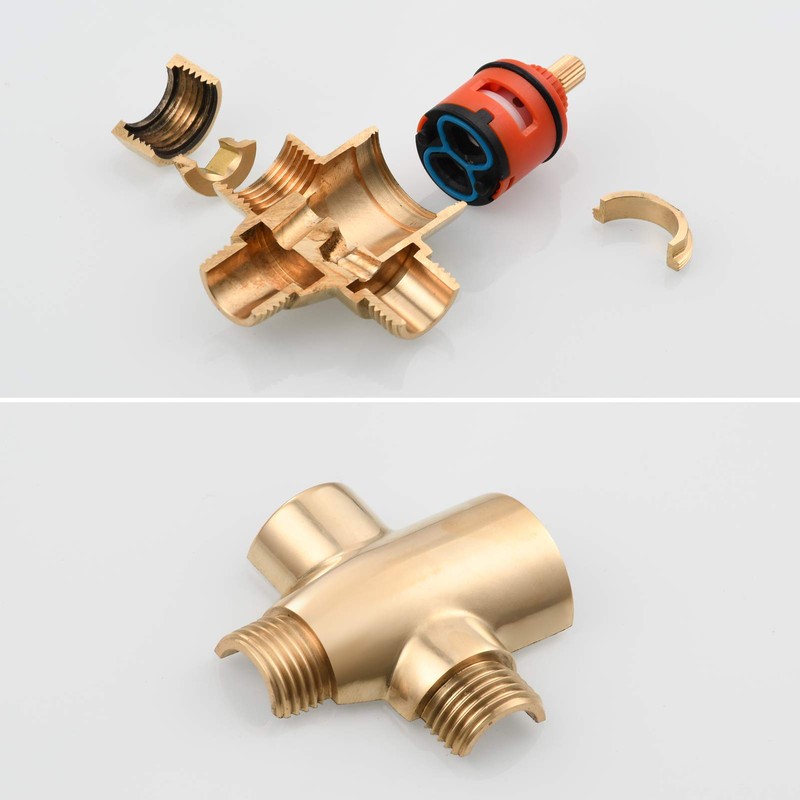 Tecmolog 3 Way Shower Diverter Valve G 1/2" Brass T