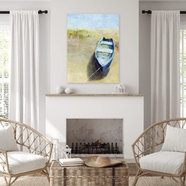 Fine Art Canvas Low Tide Canvas Wall Decor by Artist Martha Wakefield for Living Room, Bedroom, Bathroom, Kitchen, Office, Bar, Dining & Guest Room - Ready to Hang - 24 in x 32 in
