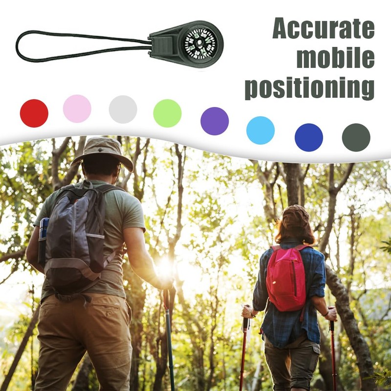 UYVPAER Pack of 8 Multicolour Mini Survival Compass Outdoor Compass